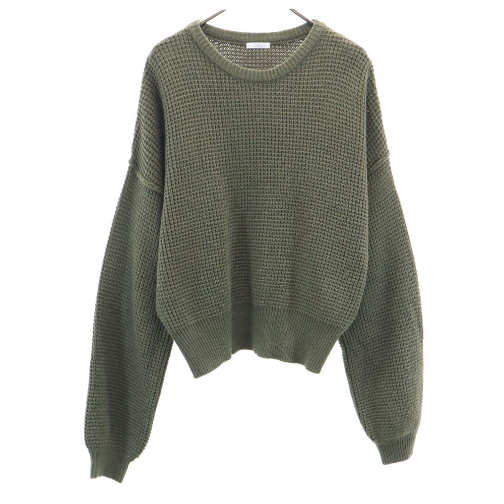 ITEMS URBAN RESEARCH アイテムズ アーバンリサーチ 長袖 ワッフル ニット FREE カーキ レディース