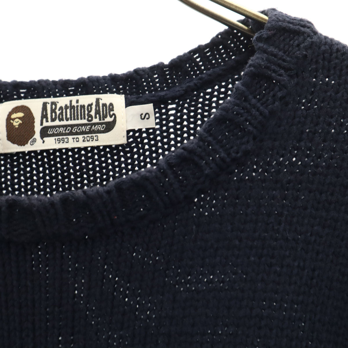 A BATHING APE アベイシングエイプ 長袖 セーター S ネイビー ニット メンズ