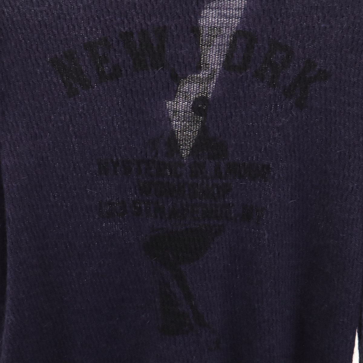 HYSTERIC GLAMOUR ヒステリックグラマー 未使用 日本製 アンゴラブレンド ボーダー柄 長袖 Vネック ニットカーディガン S パープル タグ付き メンズ