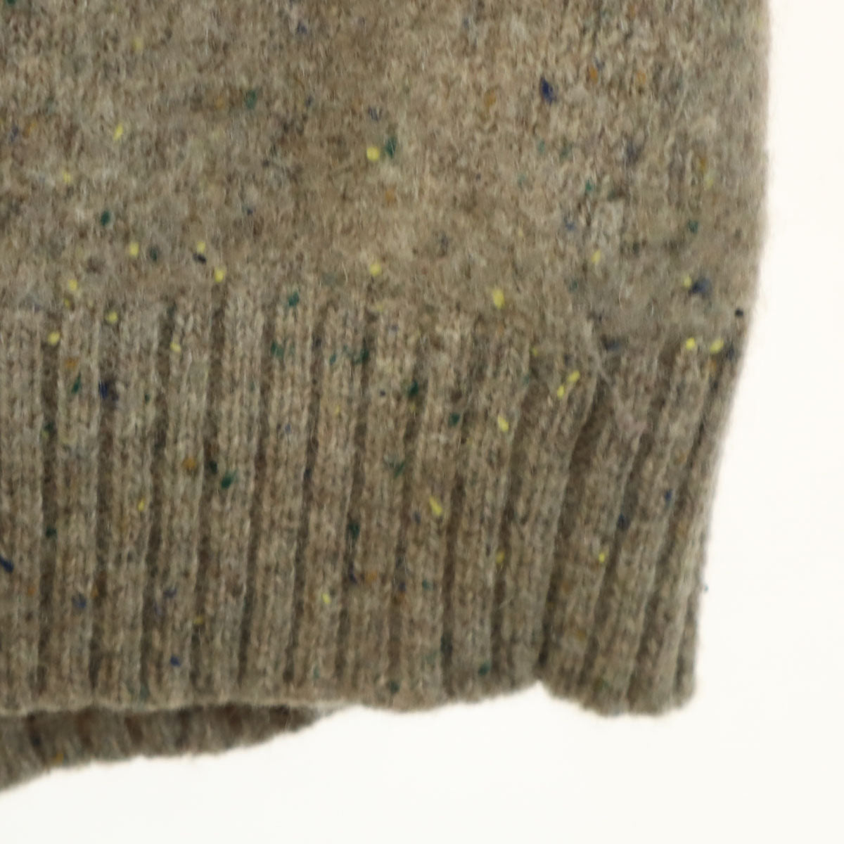 COMME des GARCONS HOMME コムデギャルソンオム 2008年 日本製 ネップ ウール 長袖 Vネック ニットカーディガン S グレー メンズ