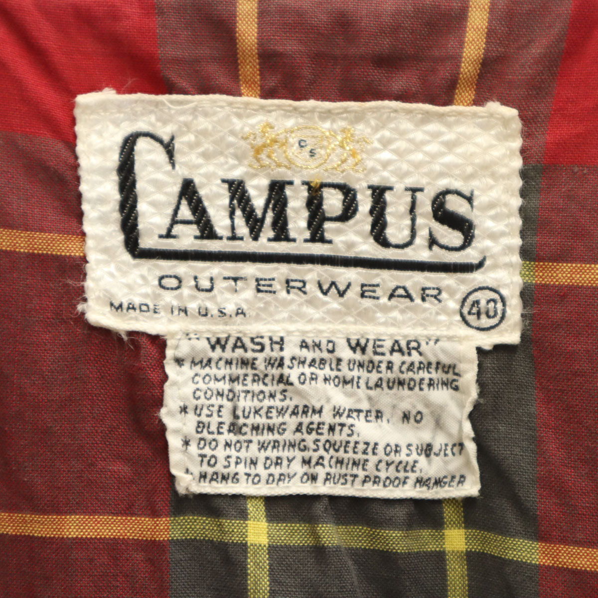 CAMPUS キャンパス 50s USA製 ヴィンテージ ハリントン ジャケット 40 グレー メンズ