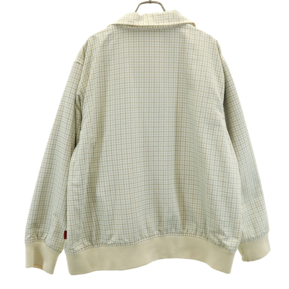 patagonia パタゴニア チェック ナイロンジャケット L クリーム系 27265F7 アウトドア 裏フリース メンズ