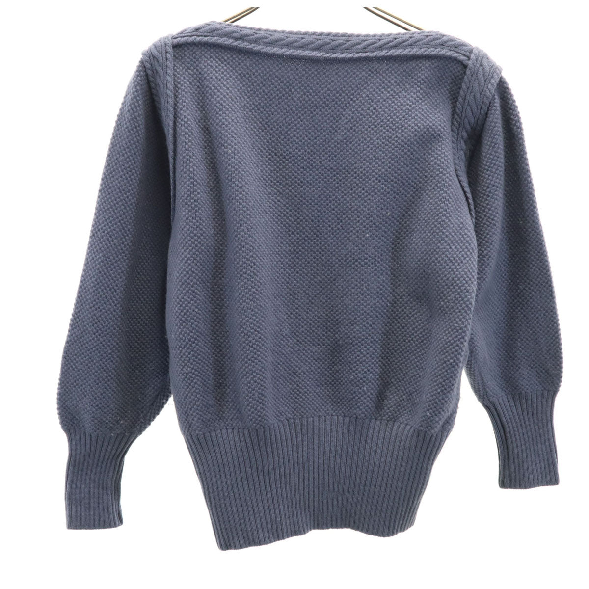 YVES SAINT LAURENT イヴサンローラン 80s 90s オールド 長袖 セーター M ブルー系 ニット レディース