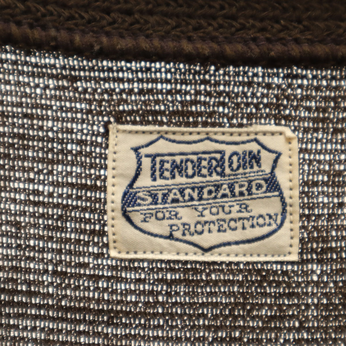 TENDERLOIN テンダーロイン 日本製 長袖 ハーフボタン セーター L ブラウン系 ニット メンズ