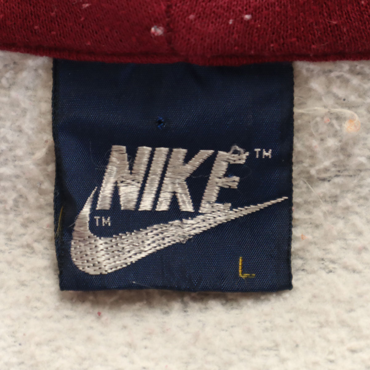 NIKE ナイキ 80s ヴィンテージ 紺タグ 長袖 ジップパーカー L グレー系 裏起毛 メンズ