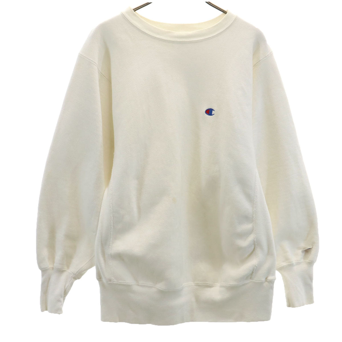 Champion チャンピオン 90s USA製 刺繍タグ オールド 長袖 リバースウィーブ スウェット トレーナー M ホワイト メンズ