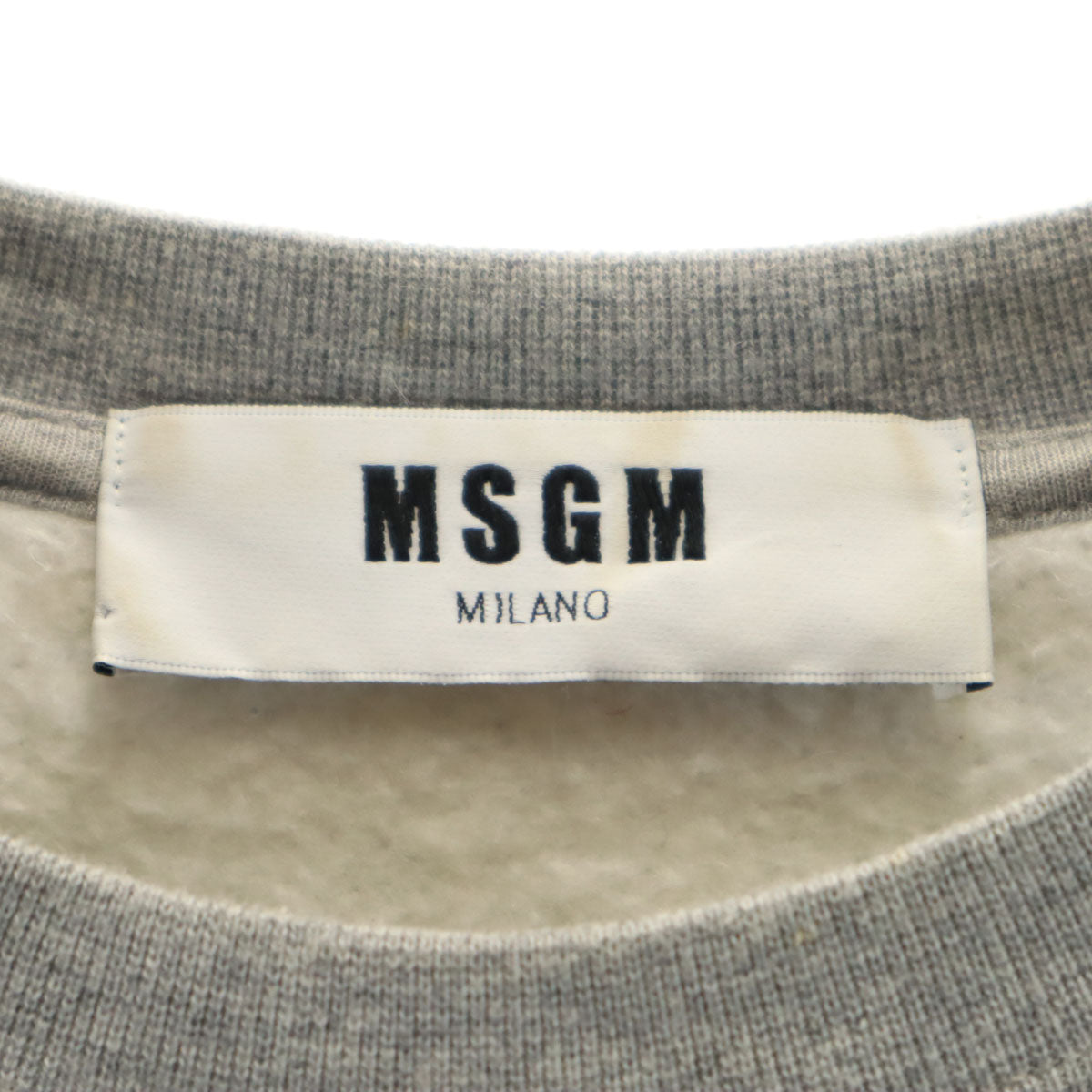 MSGM エムエスジーエム 長袖 スウェット トレーナー S グレー 裏起毛 レディース