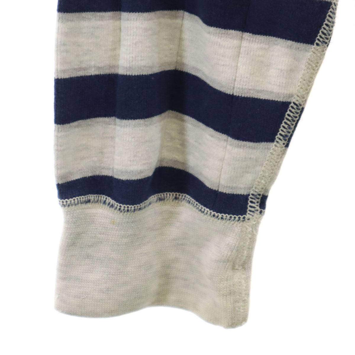 Eddie Bauer エディーバウアー 90s オールド 黒タグ ボーダー柄 長袖 ヘンリーネック カットソー グレー アウトドア メンズ