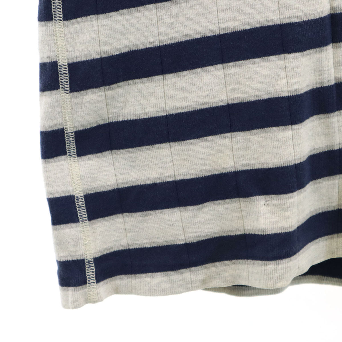 Eddie Bauer エディーバウアー 90s オールド 黒タグ ボーダー柄 長袖 ヘンリーネック カットソー グレー アウトドア メンズ