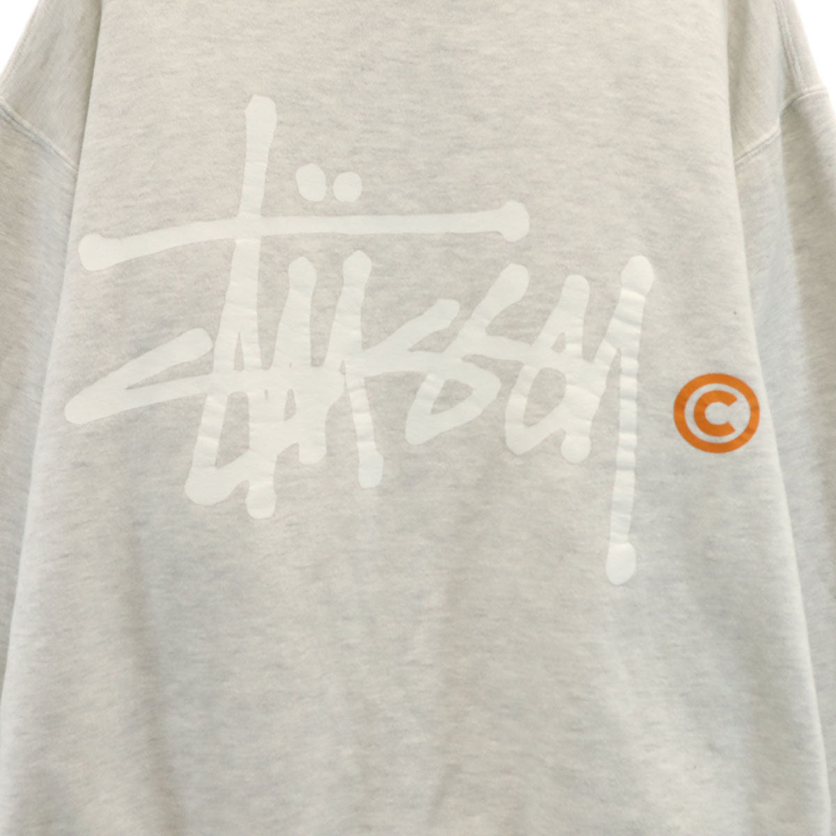 STUSSY ステューシー バックロゴ 長袖 スウェット トレーナー M グレー 裏起毛 メンズ