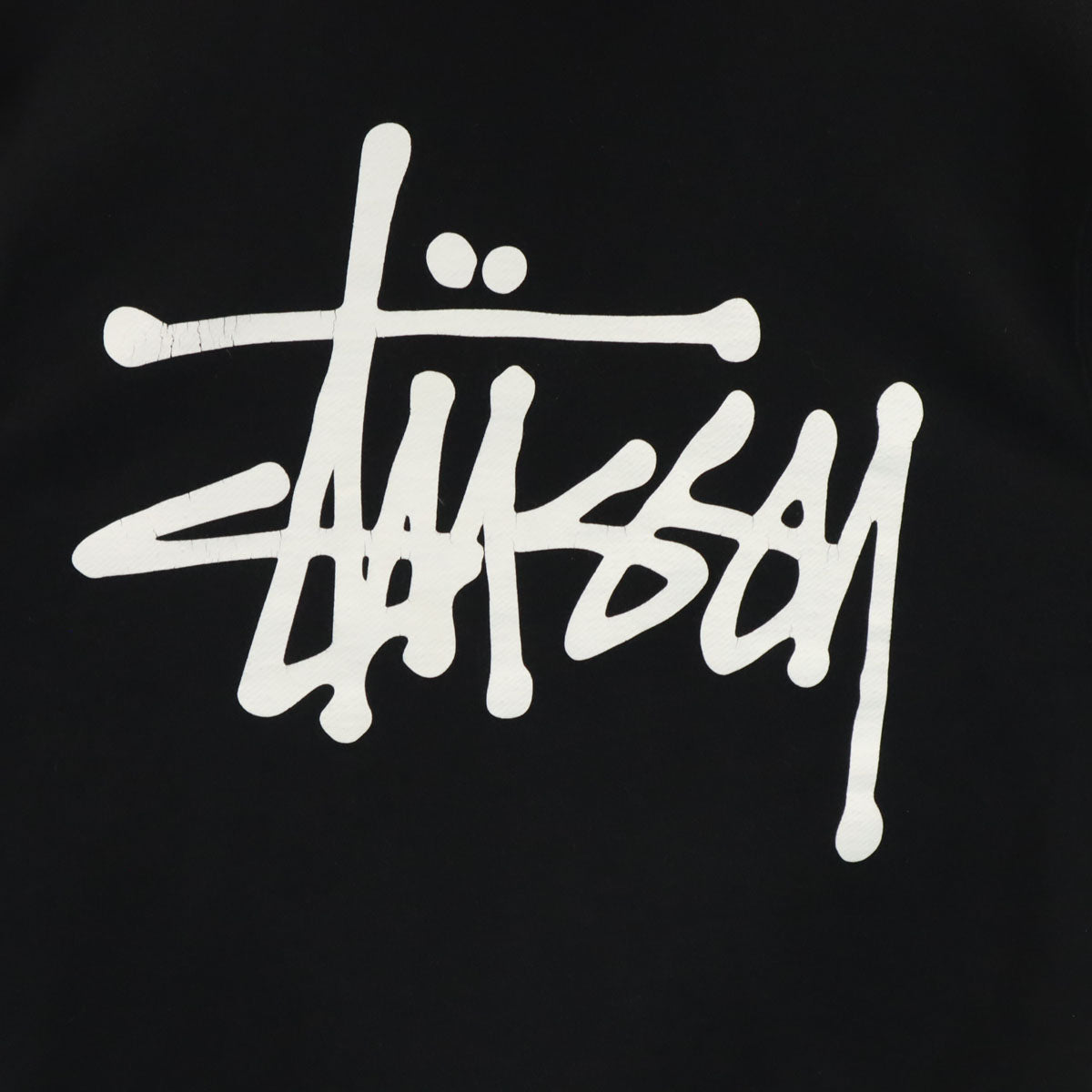 STUSSY ステューシー バックロゴ 長袖 スウェットパーカー S ブラック 裏起毛 メンズ