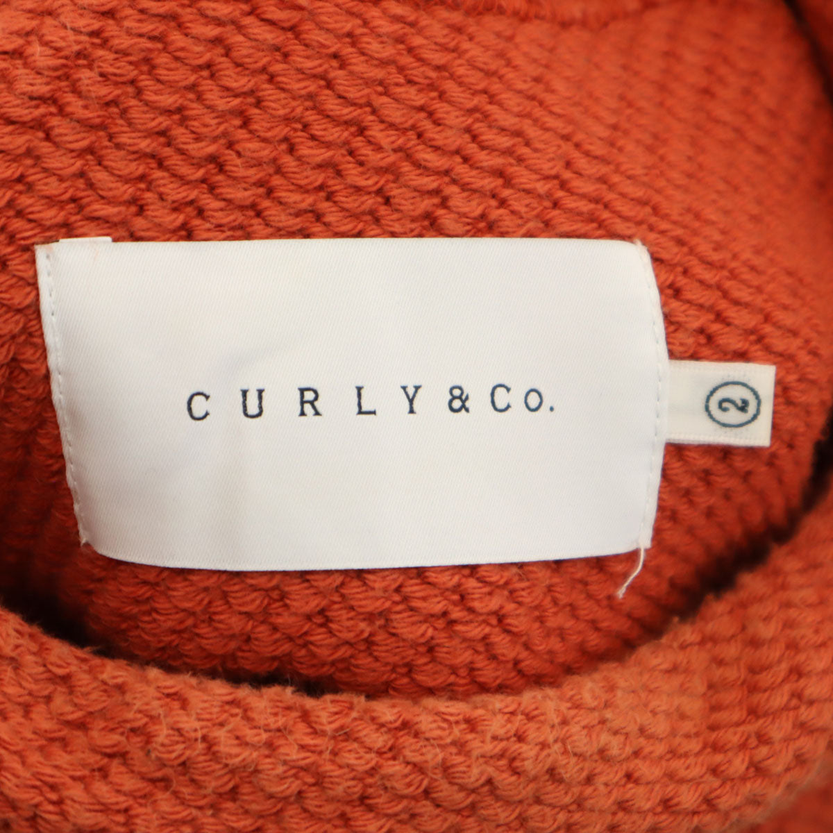 CURLY&CO.1 カーリーアンドコー 日本製 長袖 ハイネック ニット 2 オレンジ セーター メンズ