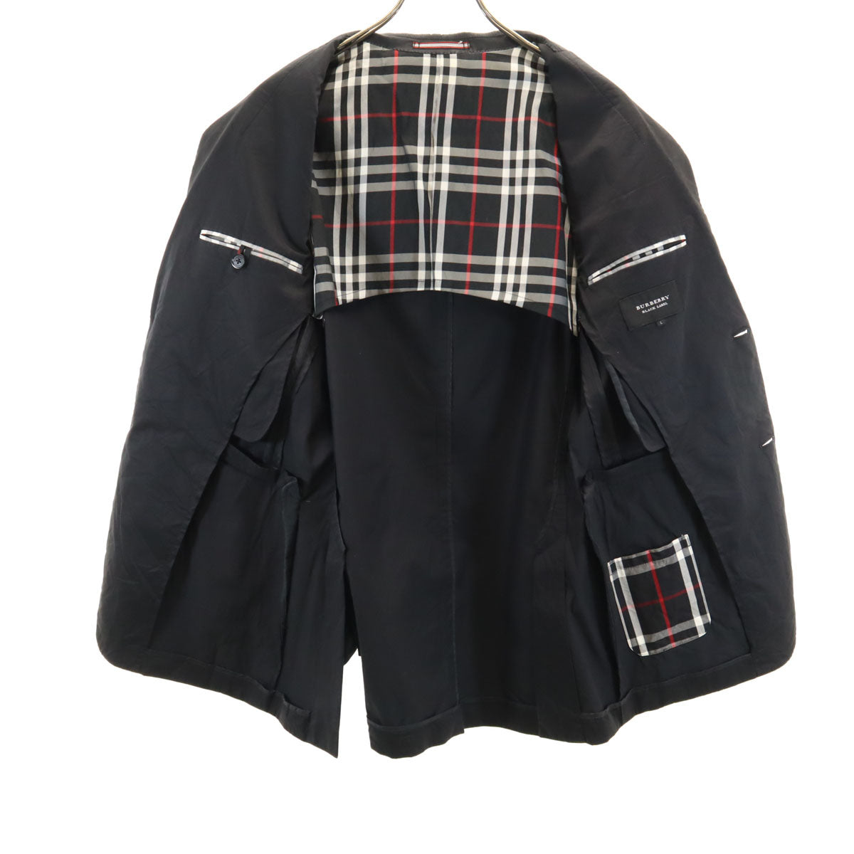 BURBERRY BLACK LABEL バーバリーブラックレーベル 三陽商会 テーラードジャケット L ブラック ブレザー メンズ