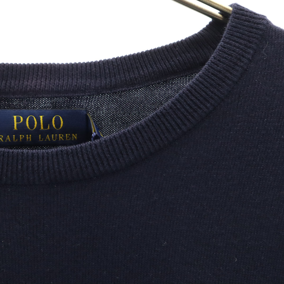 未使用 POLO RALPH LAUREN ポロラルフローレン 長袖 セーター XL ネイビー系 ニット SLIM FIT メンズ