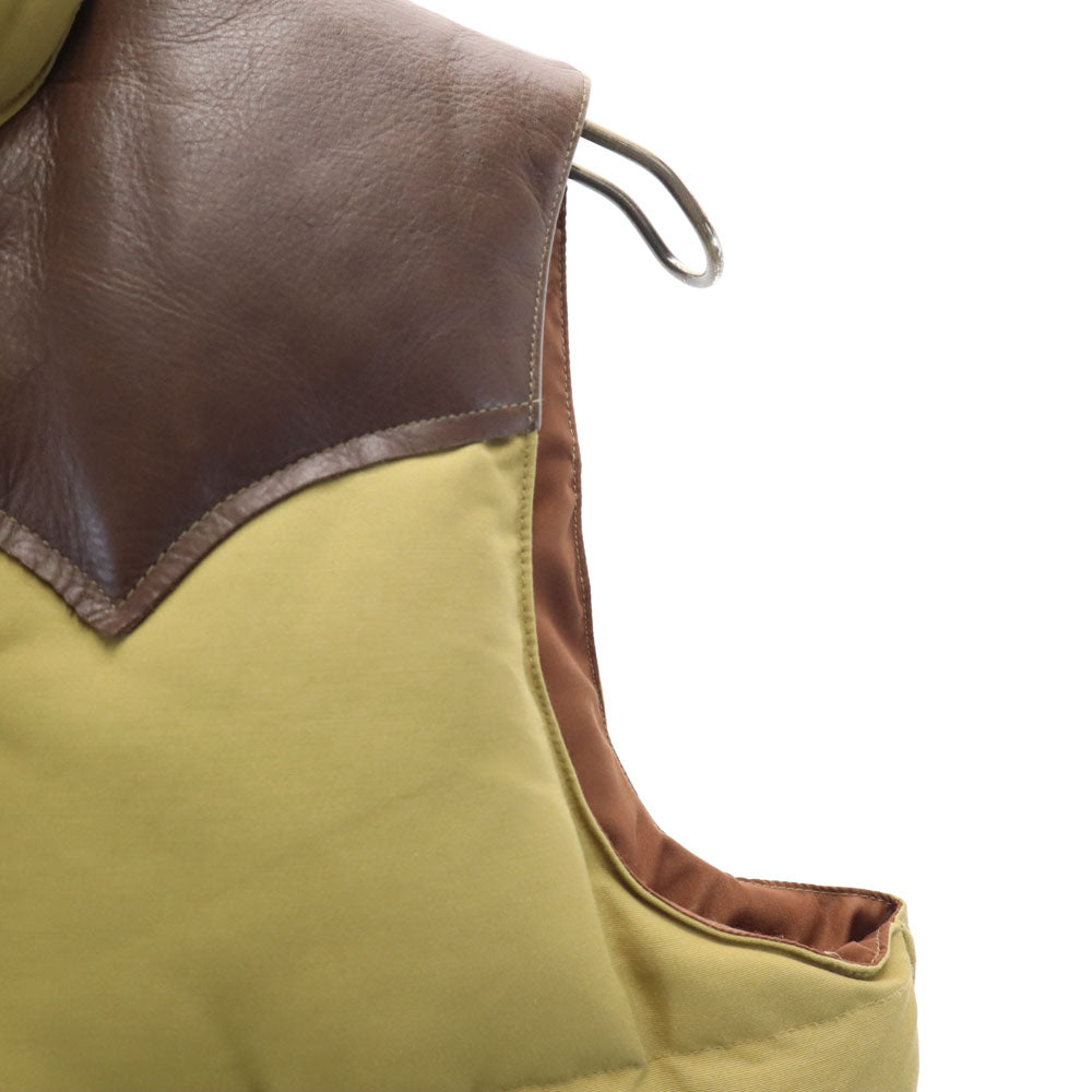 CLOVERLEAF クローバーリーフ 長袖 レザー切り替え ダウンベスト free ベージュ cL10340 東洋エンタープライズ レディース