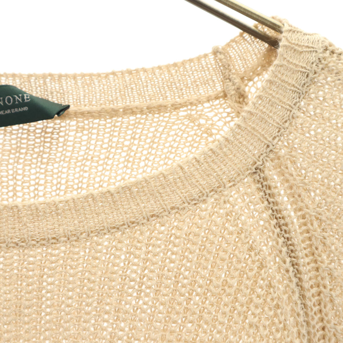 ZANONE ザノーネ イタリア製 リネン 長袖 ニット 50 ベージュ メンズ