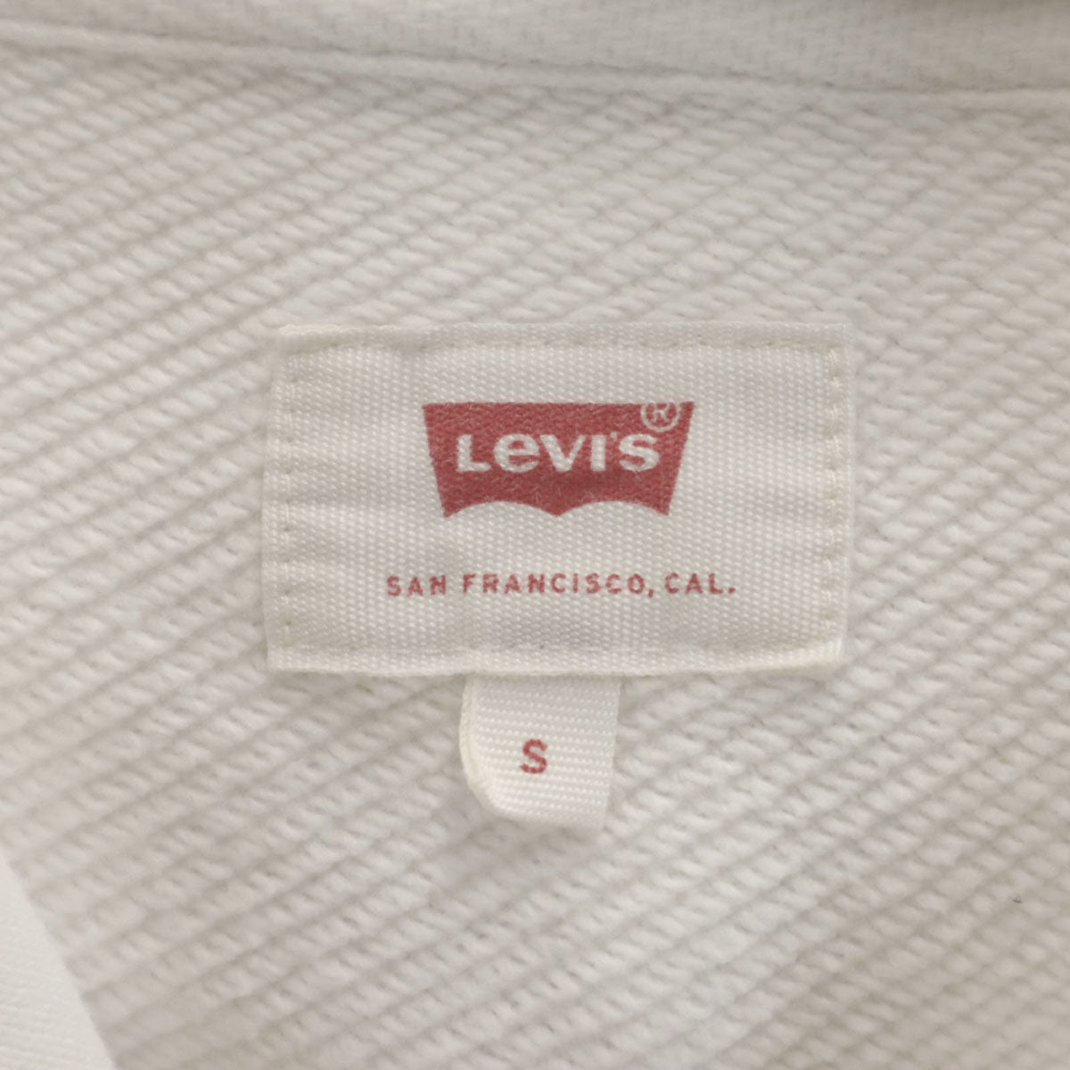 Levi's リーバイス STAR WARS スターウォーズ コラボ バックプリント C-3PO R2-D2 長袖 スウェットパーカー S ホワイト系 メンズ