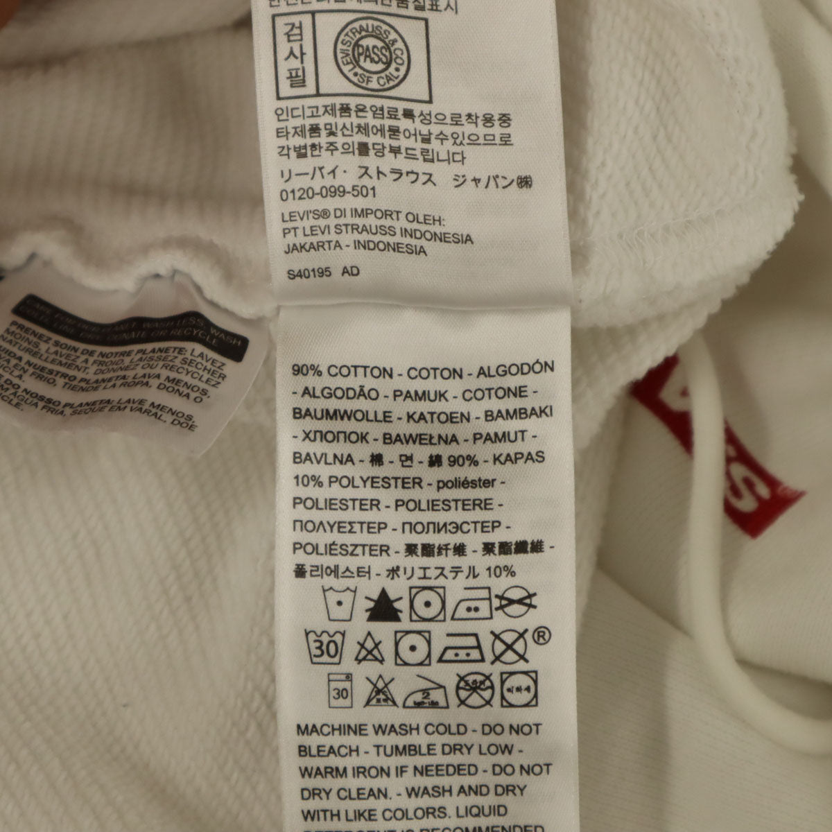 Levi's リーバイス STAR WARS スターウォーズ コラボ バックプリント C-3PO R2-D2 長袖 スウェットパーカー S ホワイト系 メンズ