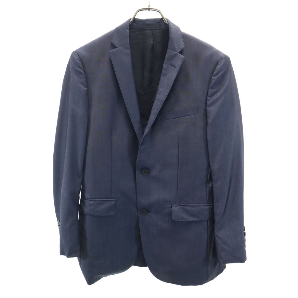 BURBERRY BLACK LABEL バーバリーブラックレーベル 日本製 ウールブレンド テーラードジャケット 36R ネイビー 三陽商会 メンズ