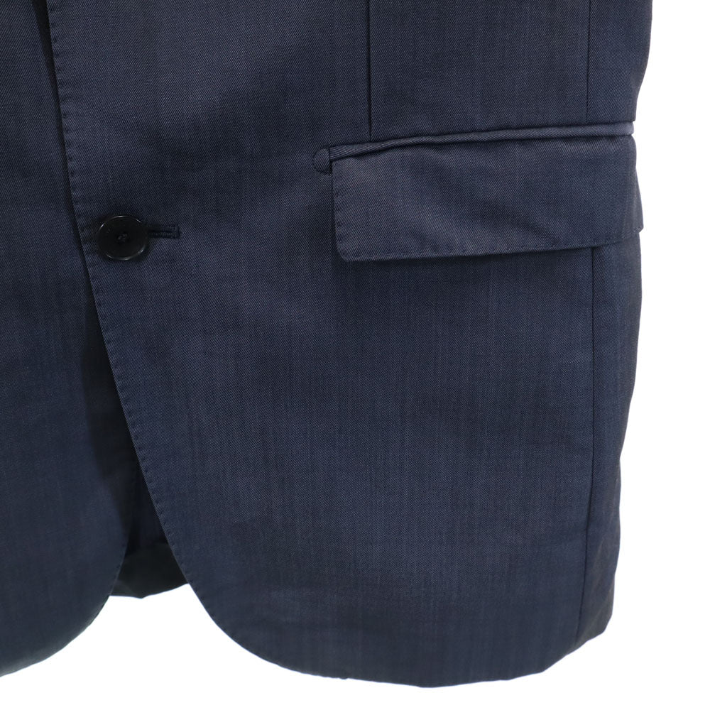 BURBERRY BLACK LABEL バーバリーブラックレーベル 日本製 ウールブレンド テーラードジャケット 36R ネイビー 三陽商会 メンズ