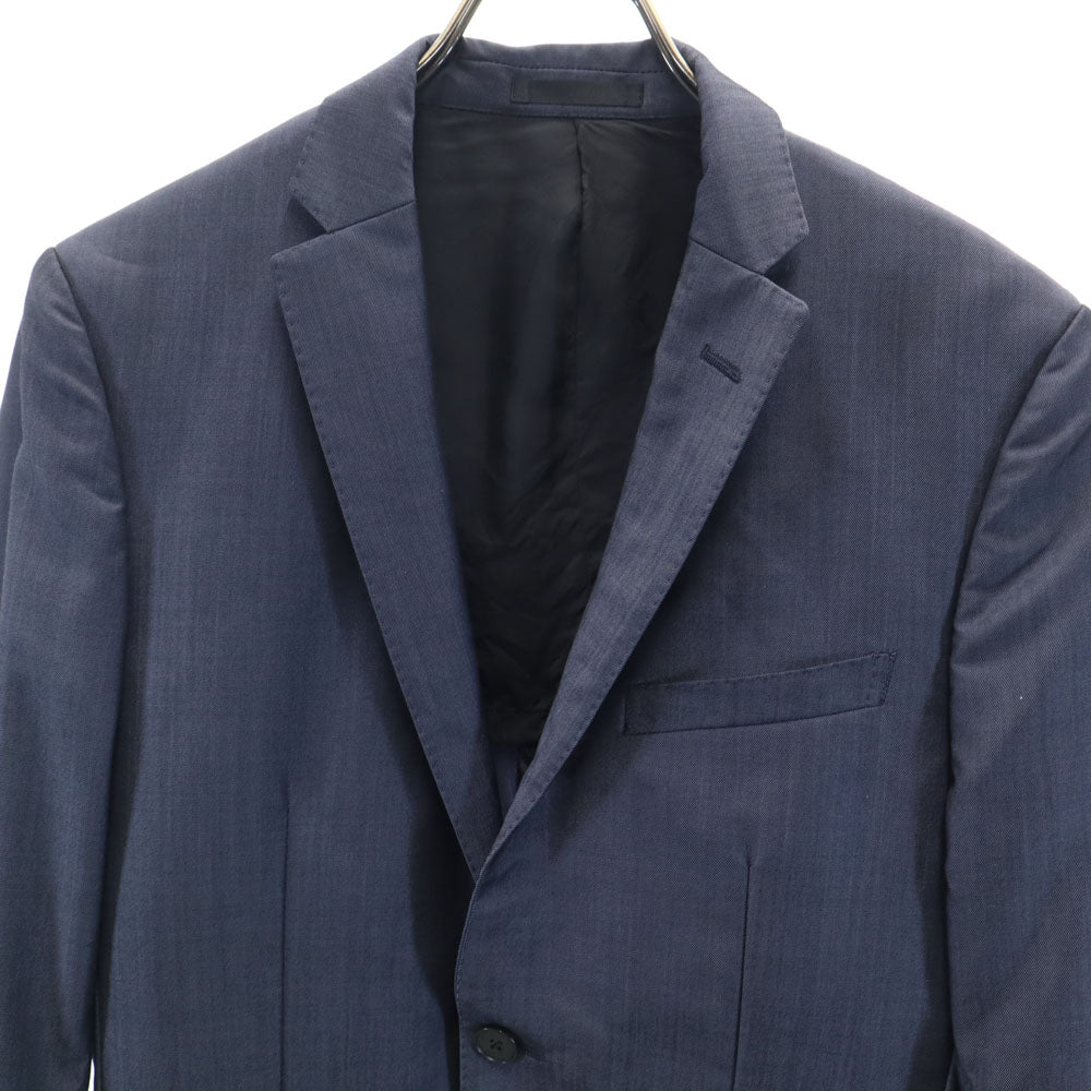 BURBERRY BLACK LABEL バーバリーブラックレーベル 日本製 ウールブレンド テーラードジャケット 36R ネイビー 三陽商会 メンズ