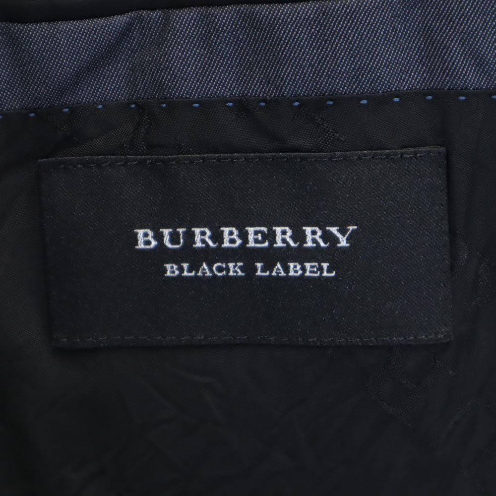 BURBERRY BLACK LABEL バーバリーブラックレーベル 日本製 ウールブレンド テーラードジャケット 36R ネイビー 三陽商会 メンズ