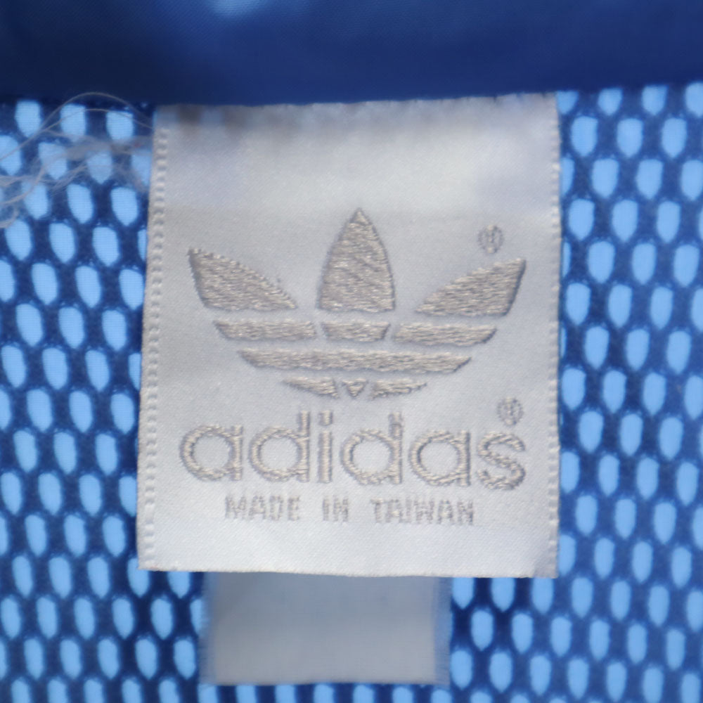 adidas アディダス 80s 90s オールド ツートンカラー ウインドブレーカー ブルー フード付き メンズ
