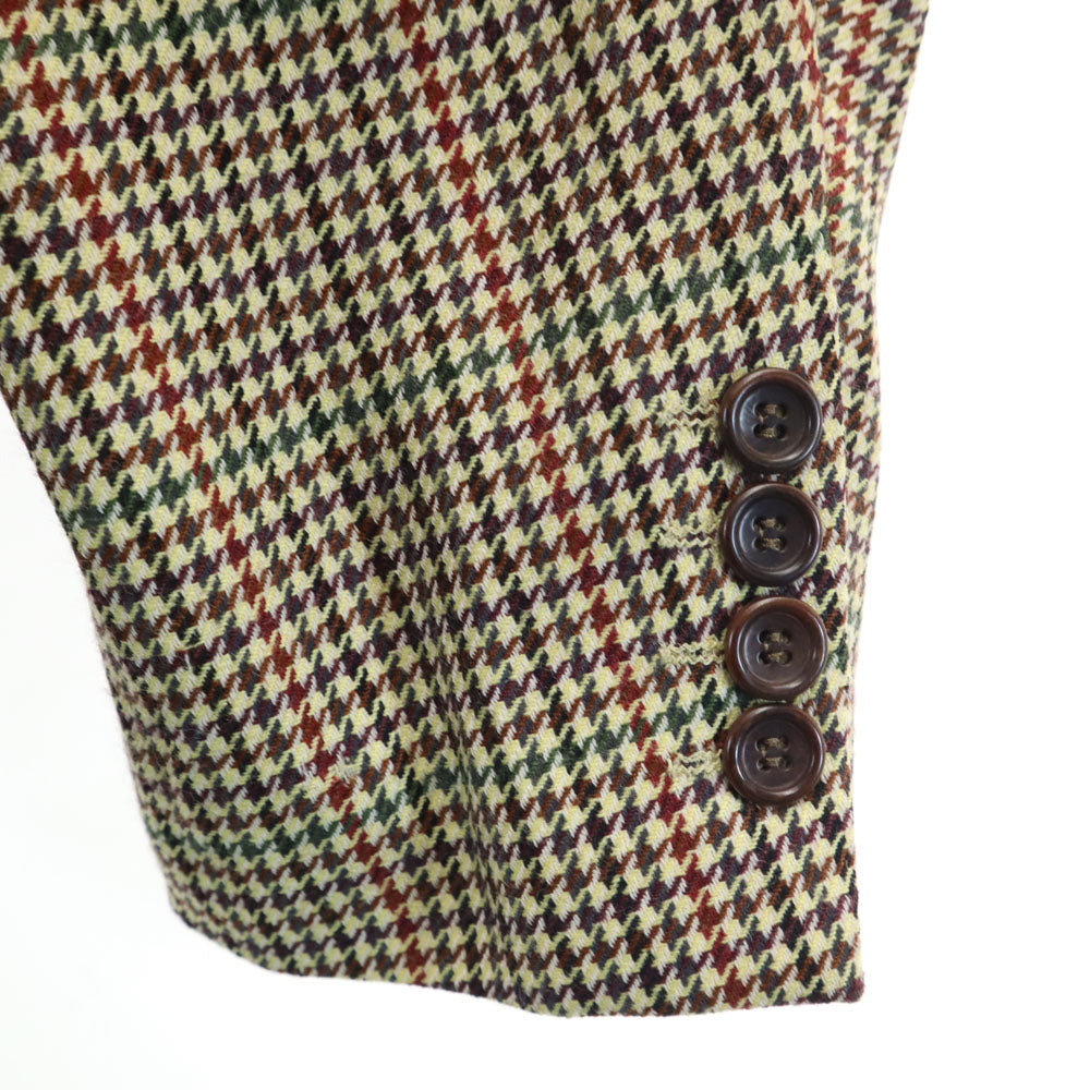 HUGO BOSS ヒューゴボス ウールブレンド 千鳥格子柄 テーラードジャケット 46 ベージュ メンズ