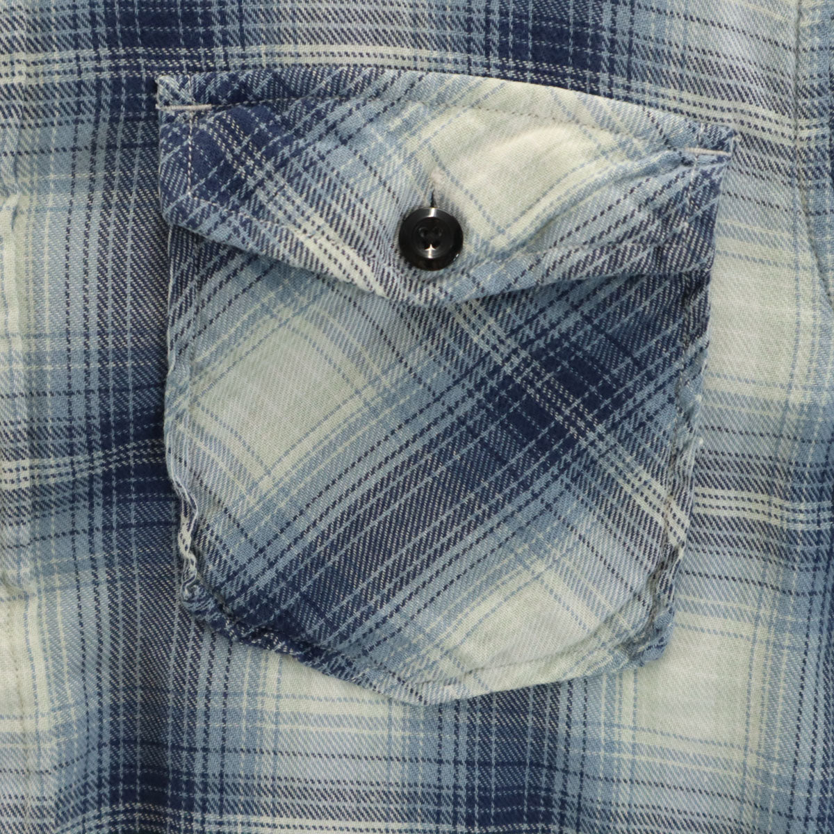DENIM&SUPPLY RALPH LAUREN デニムアンドサプライラルフローレン チェック柄 長袖 コットンシャツ L ネイビー メンズ