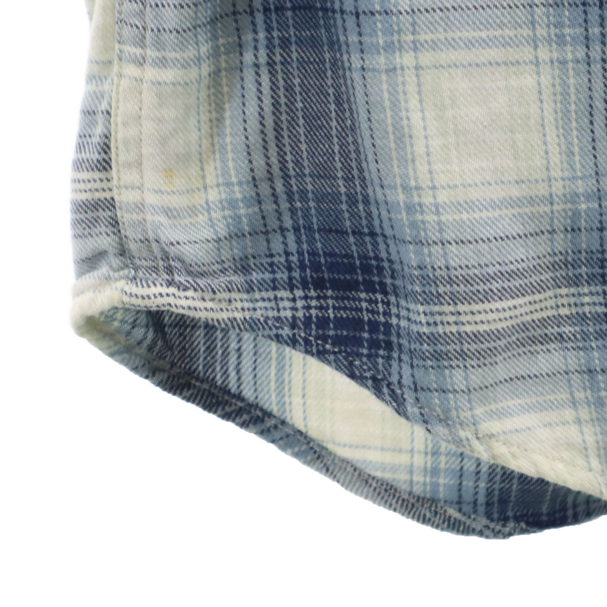 DENIM&SUPPLY RALPH LAUREN デニムアンドサプライラルフローレン チェック柄 長袖 コットンシャツ L ネイビー メンズ