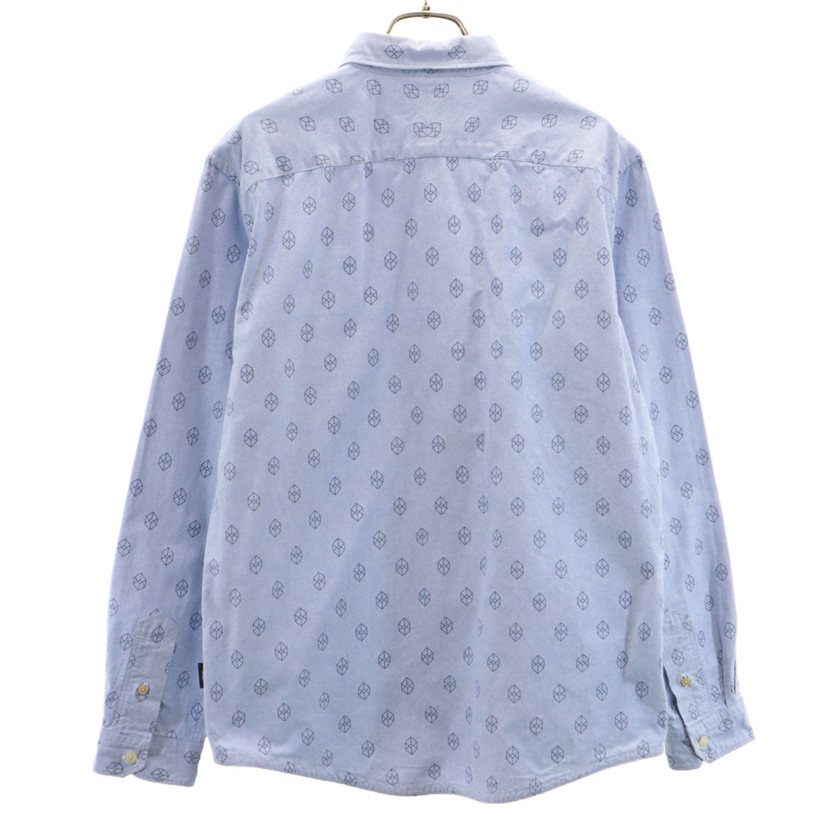 Paul Smith JEANS ポールスミスジーンズ 総柄 長袖 オックスフォード ボタンダウンシャツ L 青紫系 メンズ