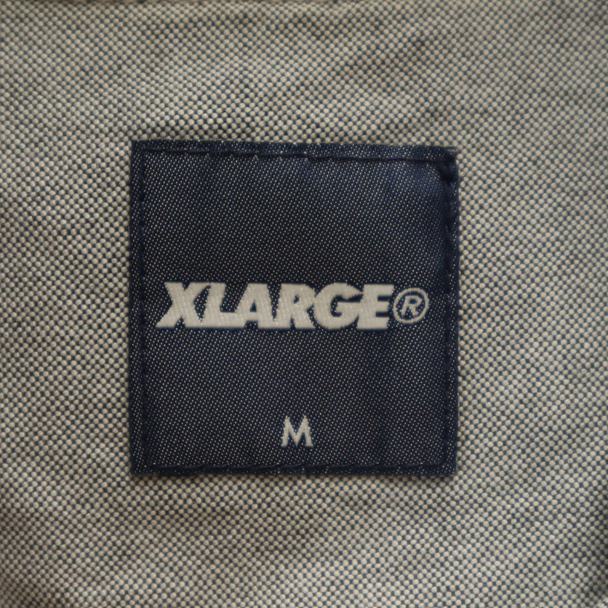 XLARGE エクストララージ カモフラ切替 長袖 オックスフォード ボタンダウンシャツ M グレー メンズ