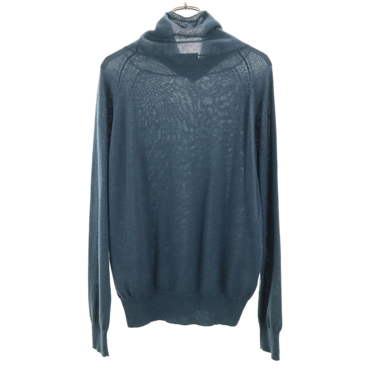 MARGARET HOWELL マーガレットハウエル 日本製 リネンブレンド 長袖 ロールネック ニット M チャコールグレー メンズ