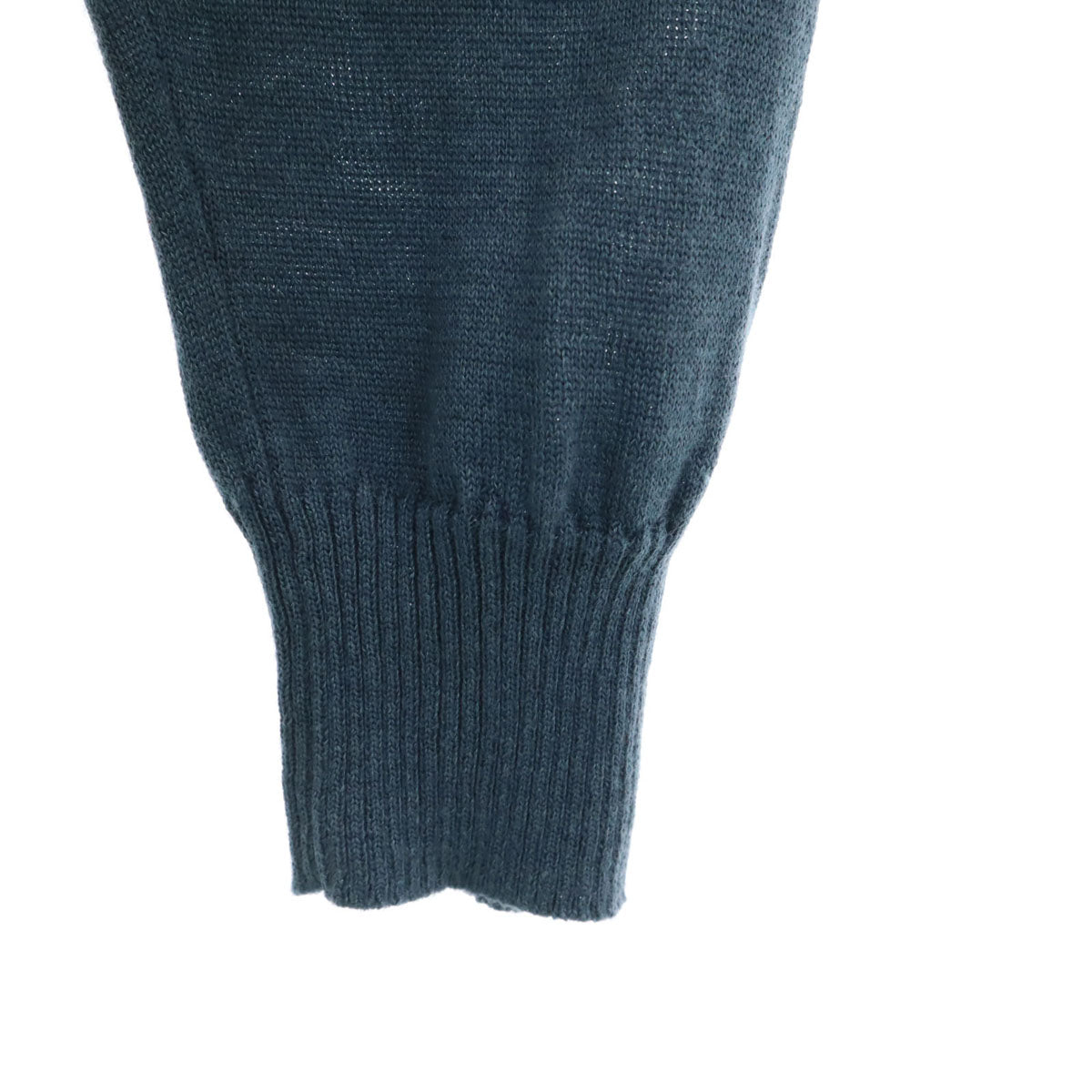 MARGARET HOWELL マーガレットハウエル 日本製 リネンブレンド 長袖 ロールネック ニット M チャコールグレー メンズ