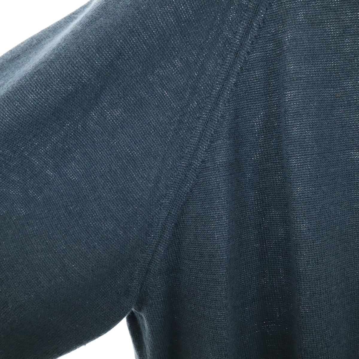 MARGARET HOWELL マーガレットハウエル 日本製 リネンブレンド 長袖 ロールネック ニット M チャコールグレー メンズ