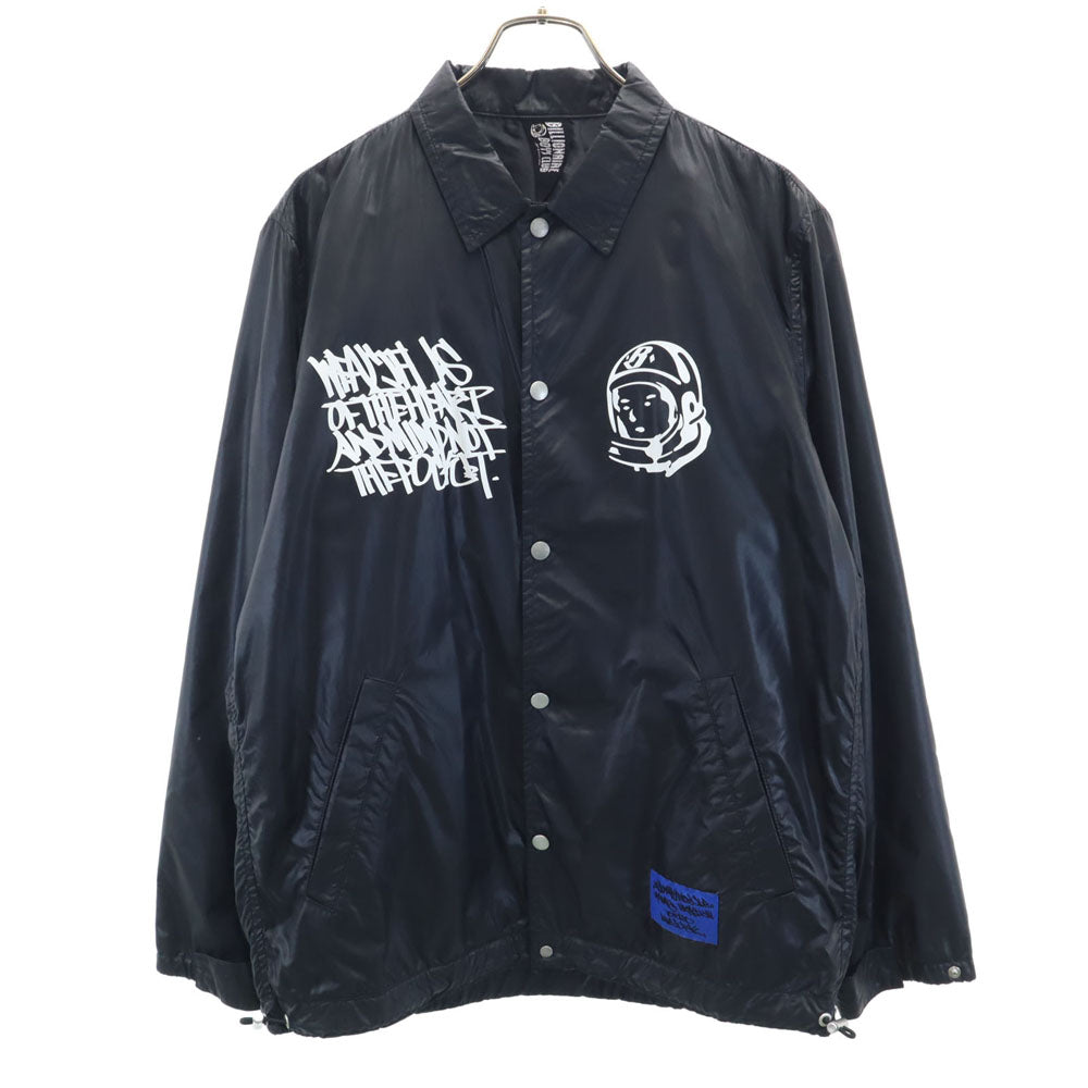 Billionaire Boys Club ビリオネアボーイズクラブ 日本製 バックプリント ナイロンジャケット L ブラック メンズ
