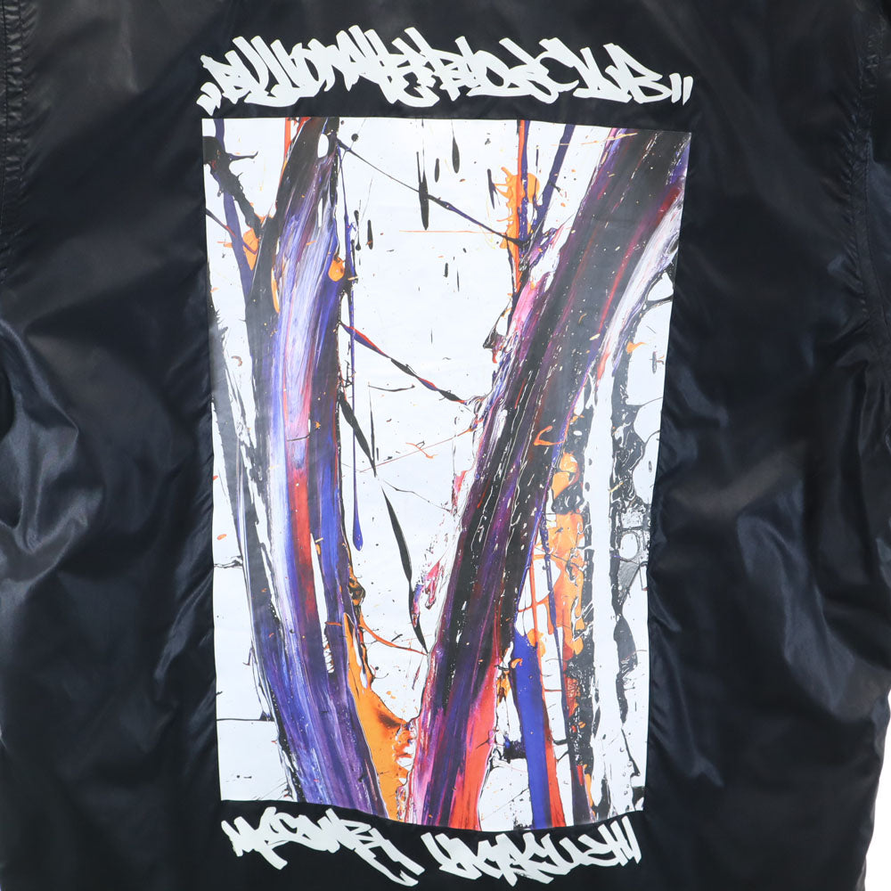Billionaire Boys Club ビリオネアボーイズクラブ 日本製 バックプリント ナイロンジャケット L ブラック メンズ