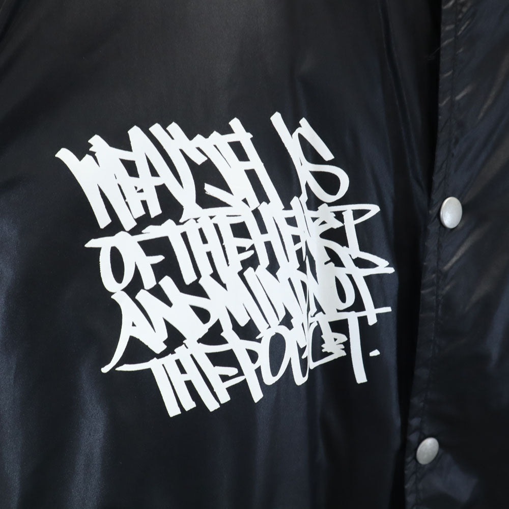 Billionaire Boys Club ビリオネアボーイズクラブ 日本製 バックプリント ナイロンジャケット L ブラック メンズ