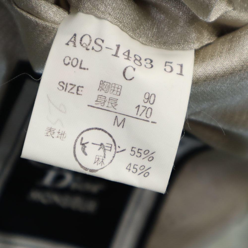 Christian Dior クリスチャンディオール 90s オールド レーヨンブレンド テーラードジャケット M クリーム メンズ