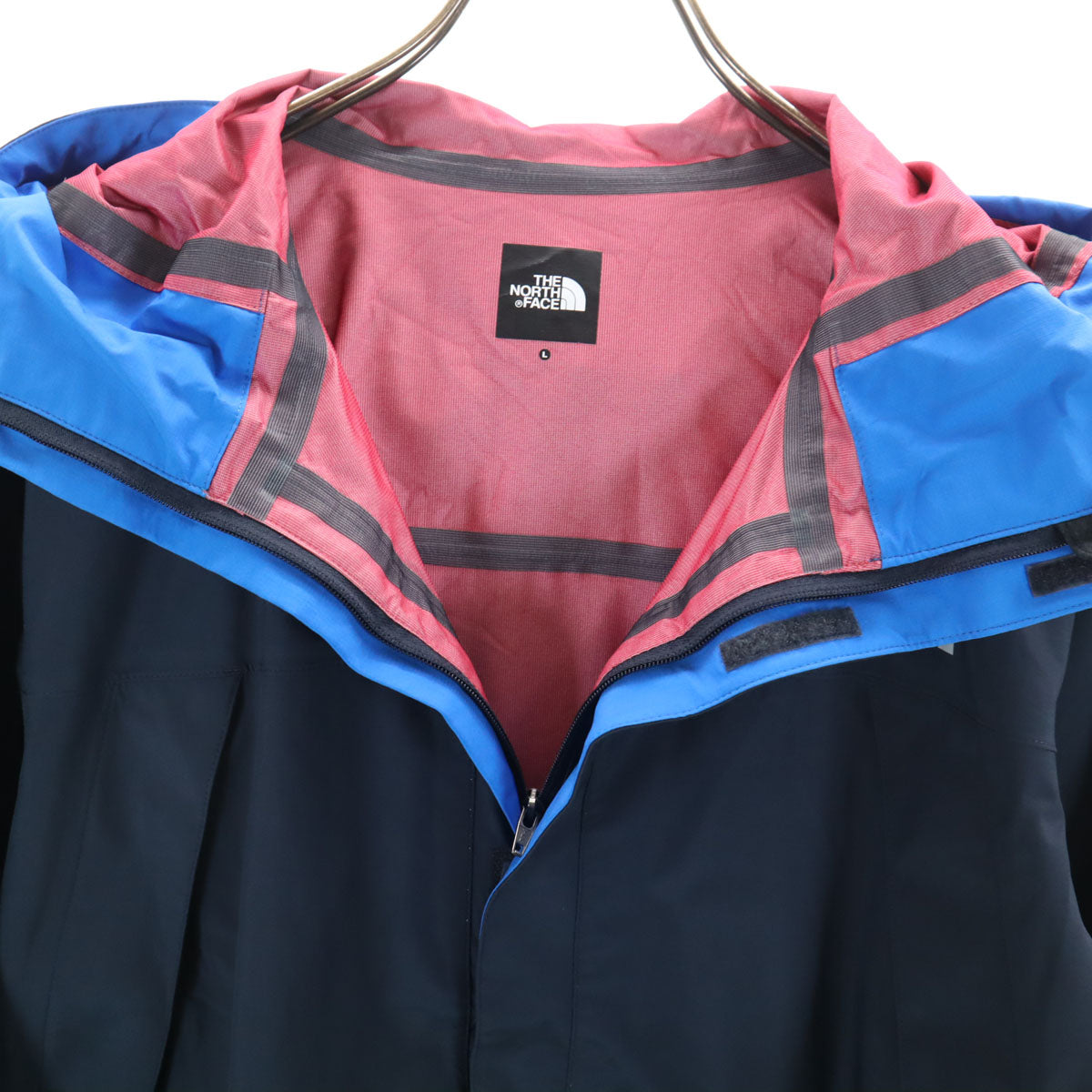 THE NORTH FACE ノースフェイス エアロ レインジャケット 上下 セットアップ L チャコールネイビー系 NP11215 アウトドア 収納袋付き メンズ