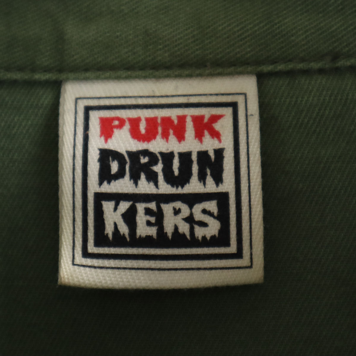 PUNK DRUNKERS パンクドランカーズ 長袖 ミリタリーシャツ M カーキ メンズ
