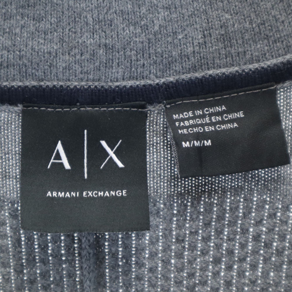 ARMANI EXCHANGE アルマーニエクスチェンジ 長袖 ニットカーディガン M グレー メンズ