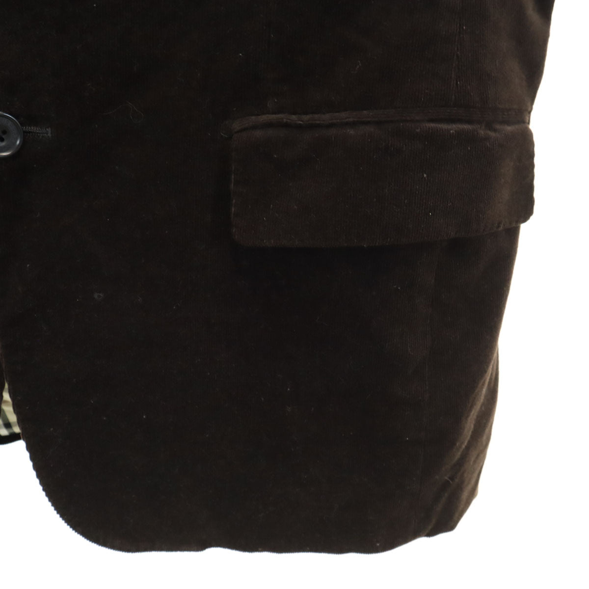 BURBERRY BLACK LABEL バーバリーブラックレーベル 三陽商会 日本製 コーデュロイ テーラードジャケット LL ブラウン メンズ