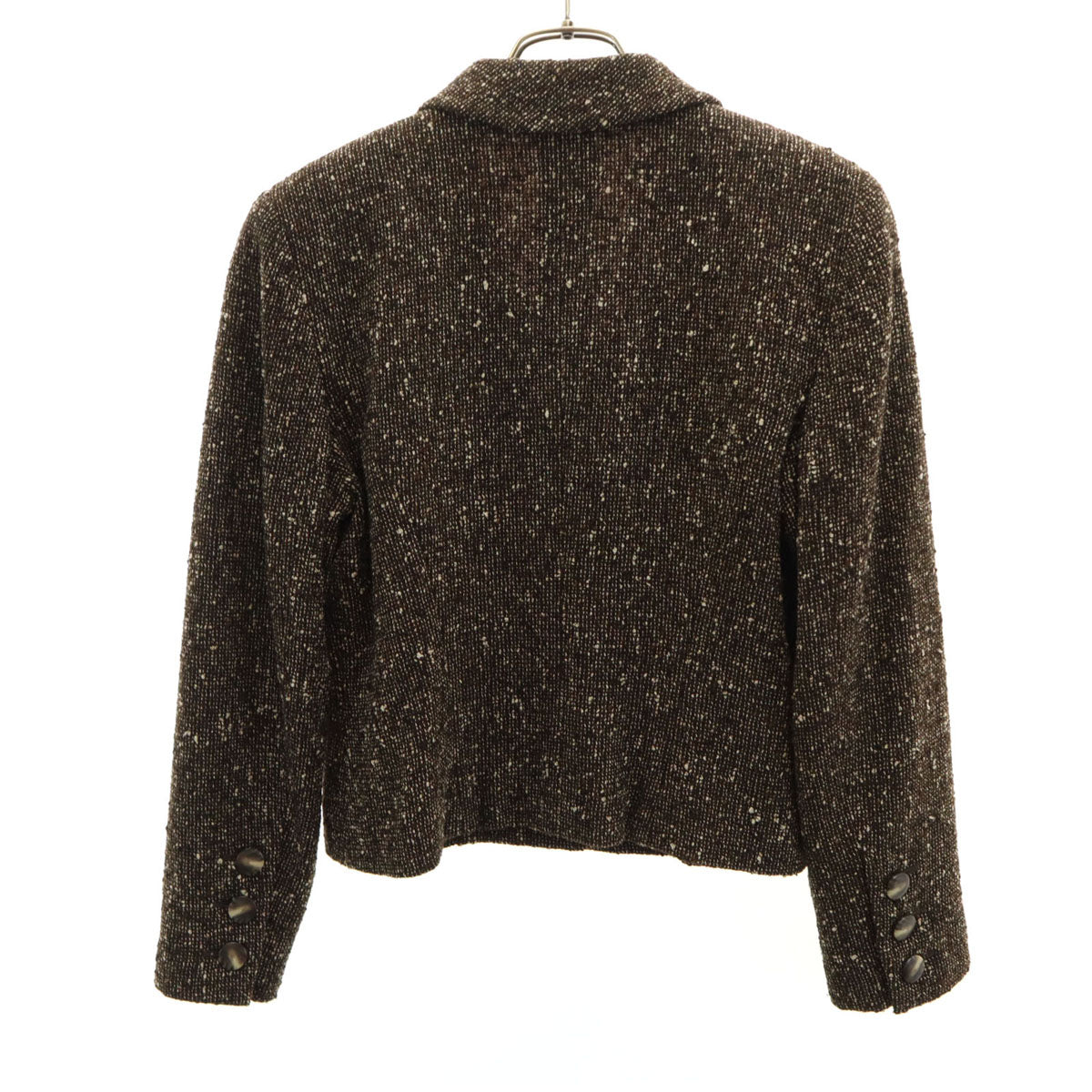 FOXEY フォクシー 日本製 ウールブレンド ショート丈 テーラードジャケット 40 ブラウン系 レディース