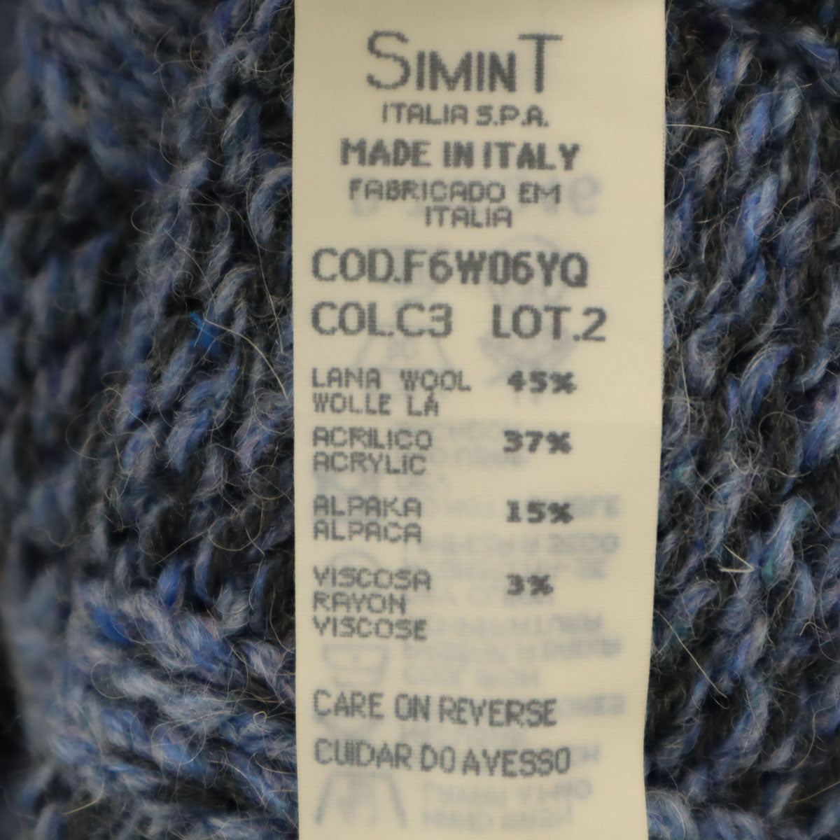 ARMANI JEANS アルマーニジーンズ 90s ウールブレンド オールド 長袖 Vネック ニット S ブルー系 セーター レディース