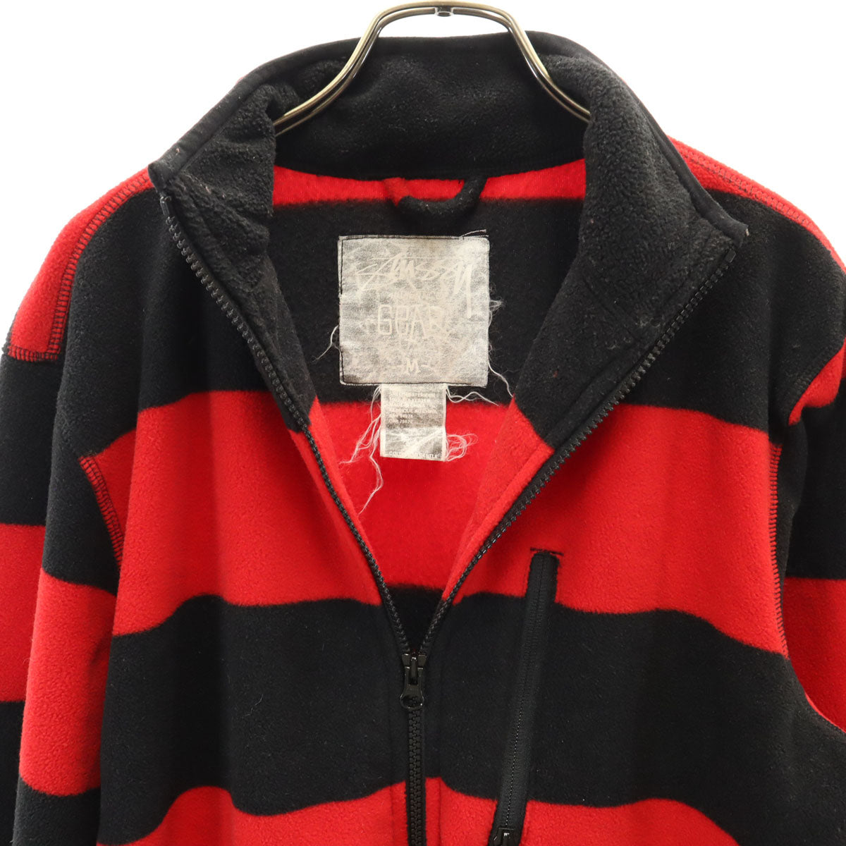 STUSSY ステューシー フリースジャケット M レッド系 メンズ