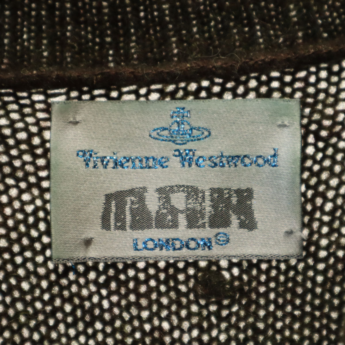 Vivienne WestwoodMAN ヴィヴィアンウエストウッドマン イタリア製 長袖 Vネック ニット S カーキ系 セーター メンズ