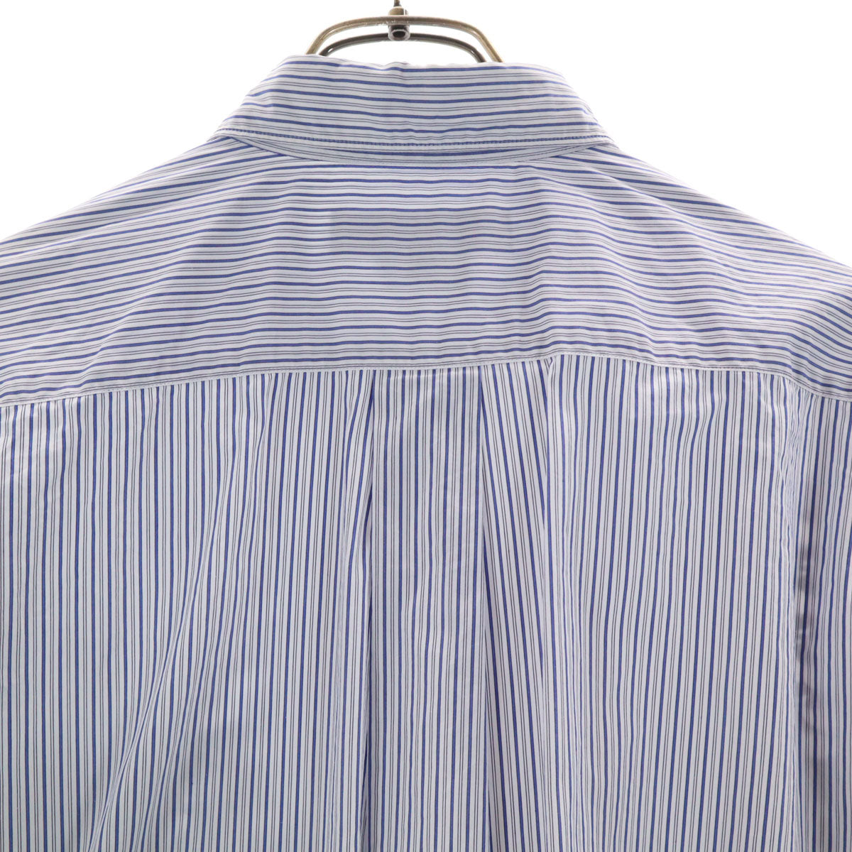 COMME des GARCONS HOMME DEUX コムデギャルソンオムドゥ 2014年 日本製 ストライプ柄 クジラ 長袖 コットンシャツ S ホワイト メンズ