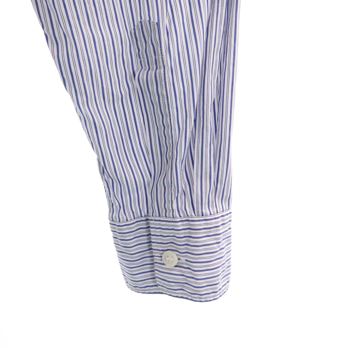 COMME des GARCONS HOMME DEUX コムデギャルソンオムドゥ 2014年 日本製 ストライプ柄 クジラ 長袖 コットンシャツ S ホワイト メンズ