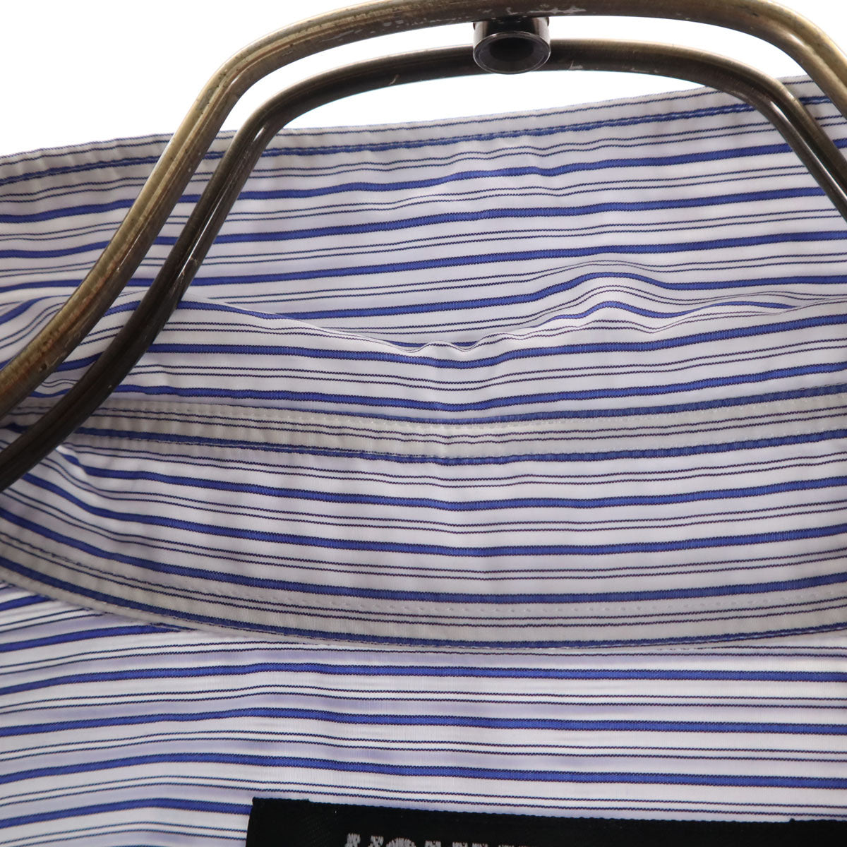 COMME des GARCONS HOMME DEUX コムデギャルソンオムドゥ 2014年 日本製 ストライプ柄 クジラ 長袖 コットンシャツ S ホワイト メンズ